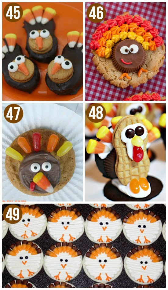Thanksgiving Turkey Cookies
 50 Fun Thanksgiving Food Ideas & Turkey Treats The