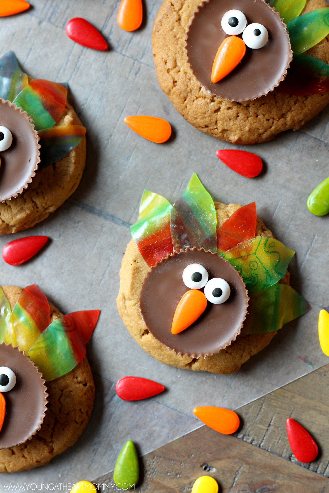 Thanksgiving Turkey Cookies
 Fruity Feathered Turkey Cookies Young At Heart Mommy