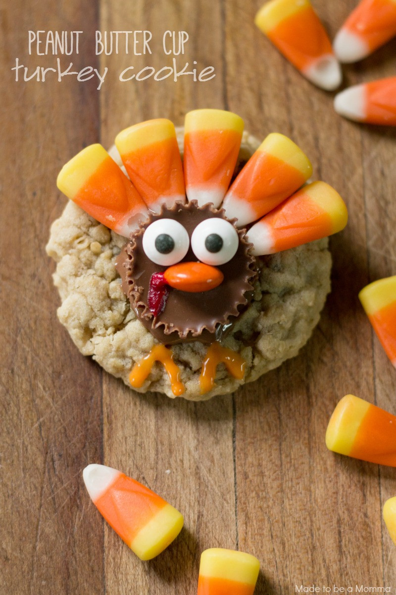 Thanksgiving Turkey Cookies
 Peanut Butter Cup Turkey Cookie Made To Be A Momma