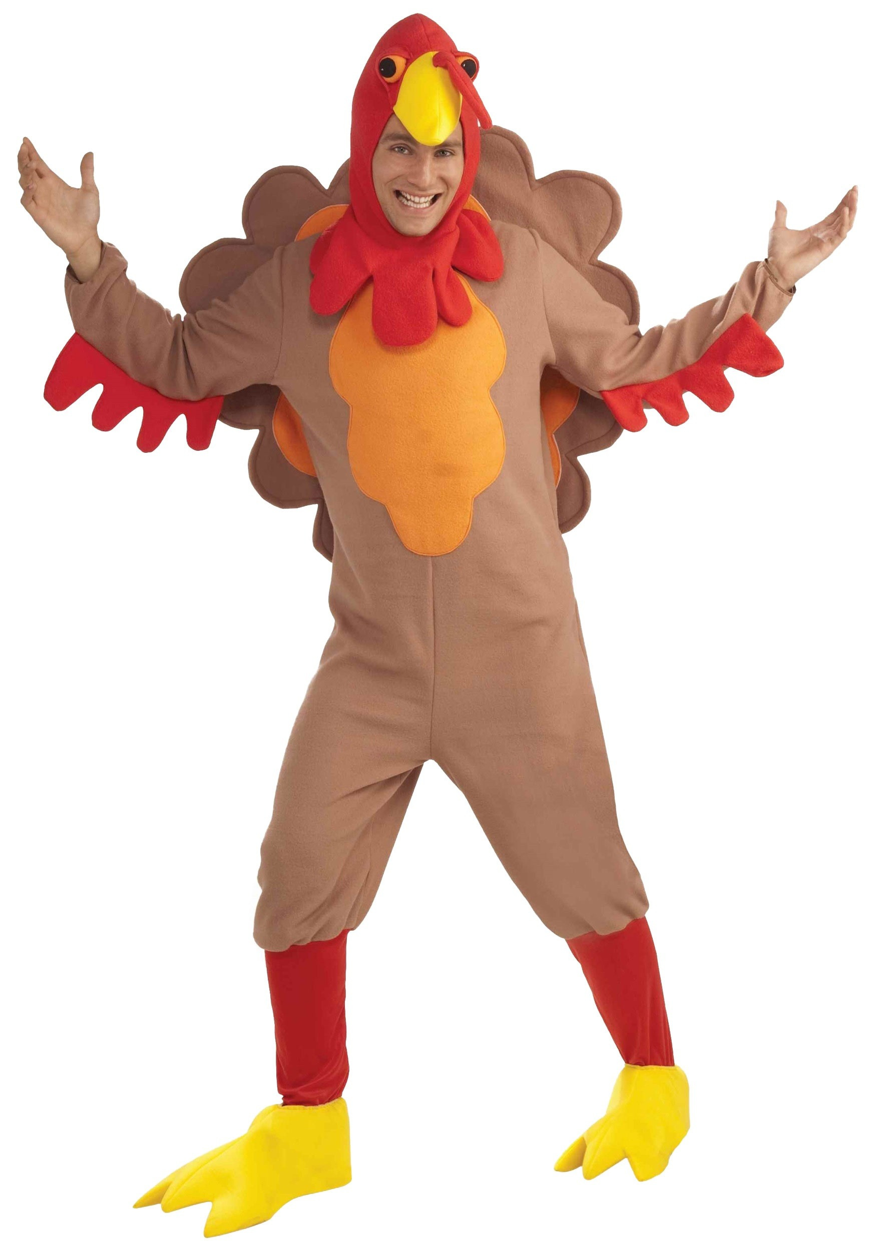 Thanksgiving Turkey Costume
 Adult Fleece Turkey Costume