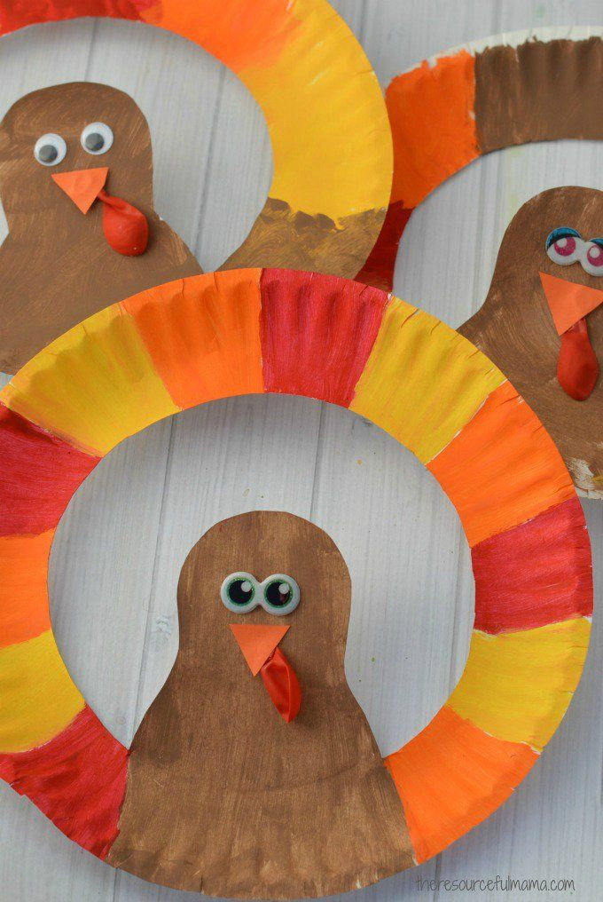 Thanksgiving Turkey Craft
 Paper Plate Turkey Craft School
