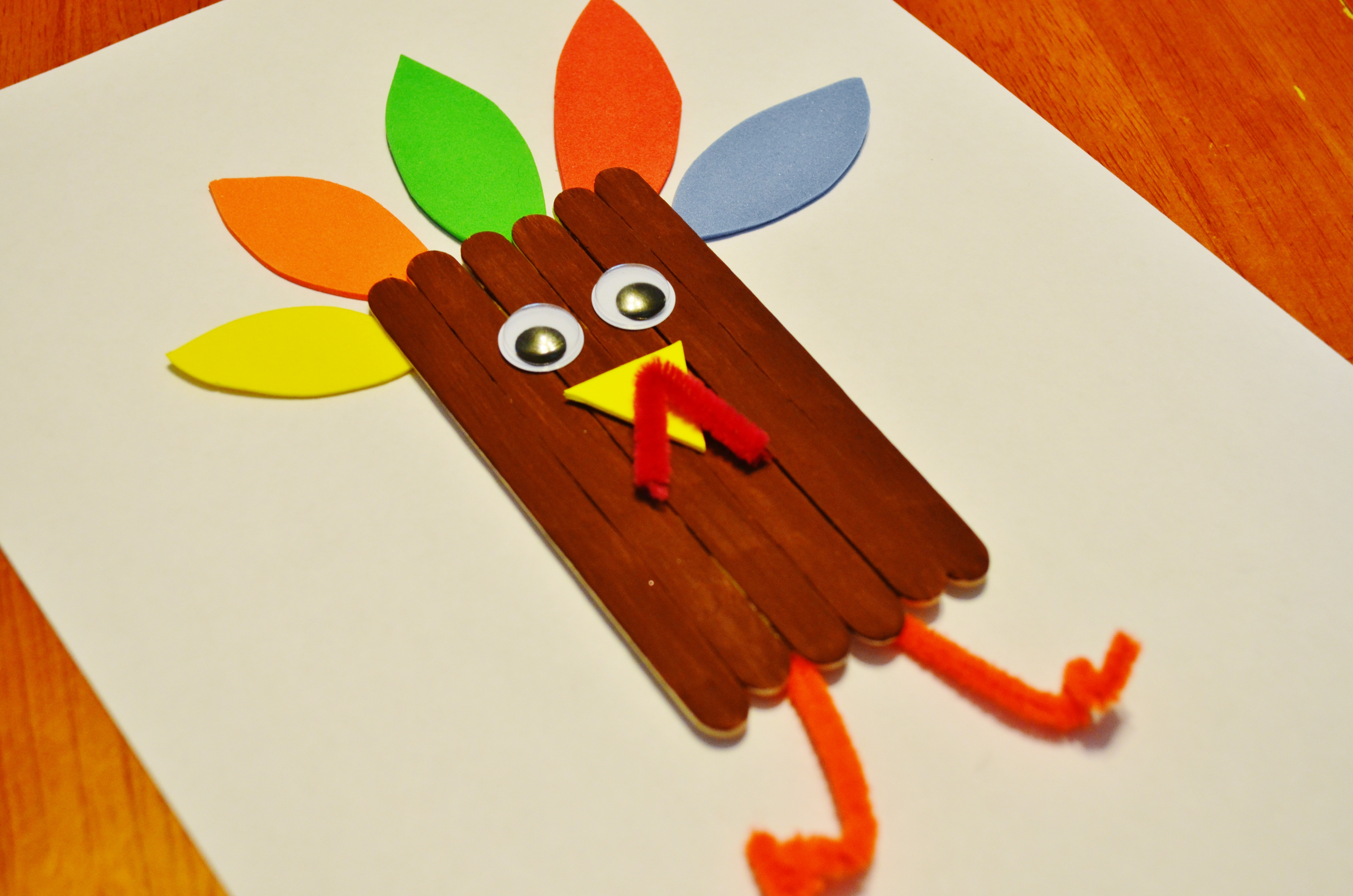 Thanksgiving Turkey Craft
 Thanksgiving Turkey Craft Sticks Craft for Kids