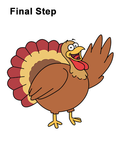 Thanksgiving Turkey Drawing
 How to Draw a Turkey Cartoon