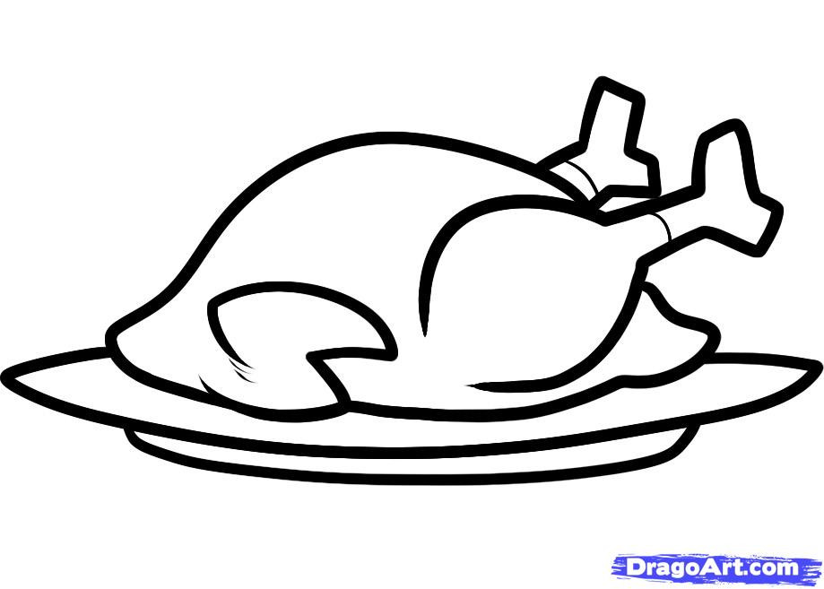 Thanksgiving Turkey Drawing
 How to Draw a Thanksgiving Turkey Cooked Turkey Step by