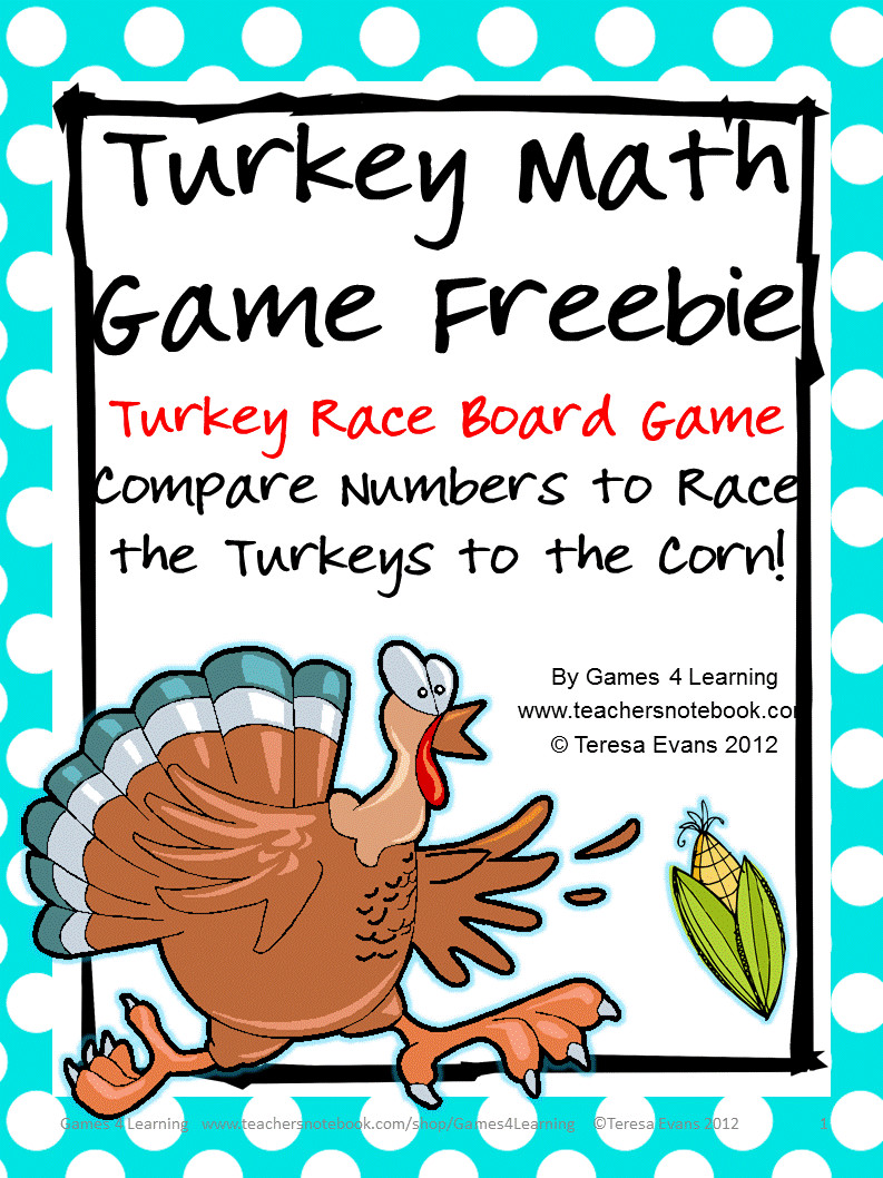 Thanksgiving Turkey Games
 Fun Games 4 Learning Thanksgiving Math Freebies