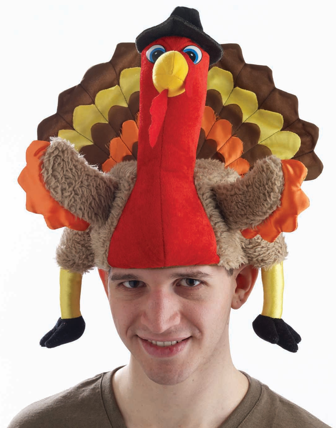 Thanksgiving Turkey Hat
 Adult Plush Roasted Turkey Hat Christmas Dinner Chef