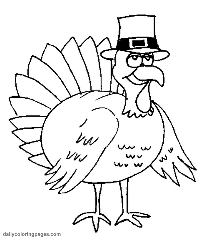 Thanksgiving Turkey Pictures To Color
 Cute Turkey Coloring Pages Coloring Home