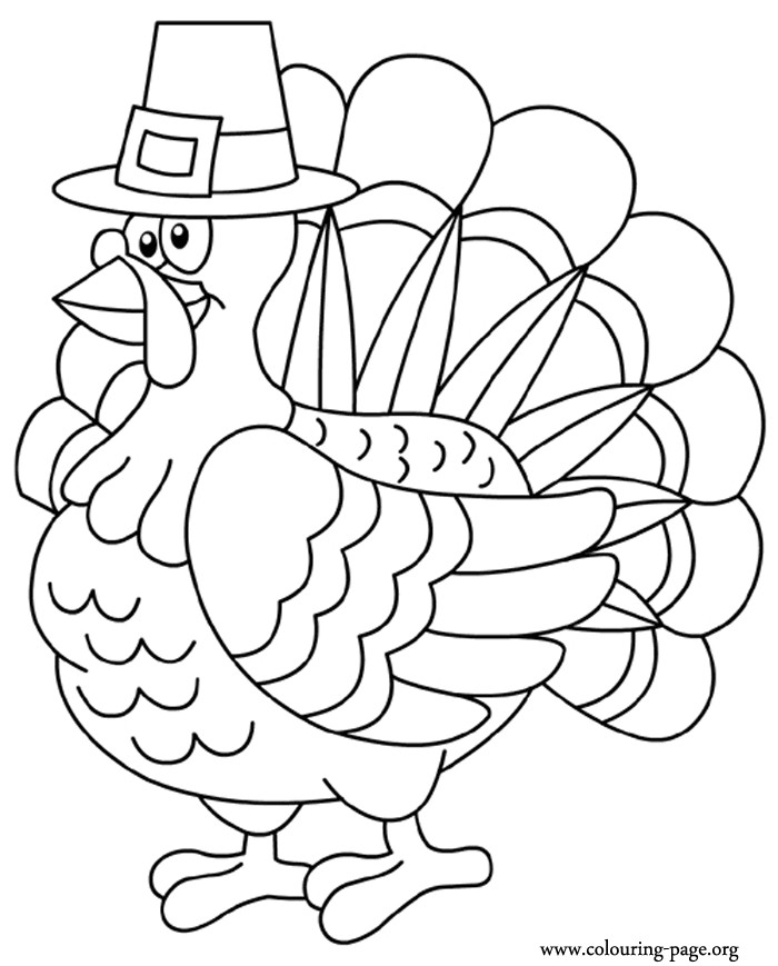Thanksgiving Turkey Pictures To Color
 Thanksgiving A Thanksgiving turkey coloring page