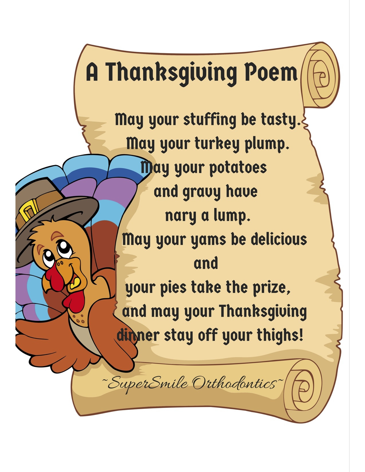 Thanksgiving Turkey Poem
 Our Blog Orthodontist Las Vegas NV