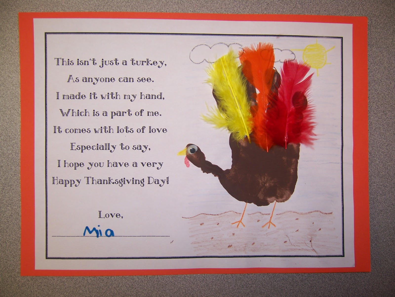 Thanksgiving Turkey Poem
 Hooked on Teaching Nouns Turkeys and a Sale
