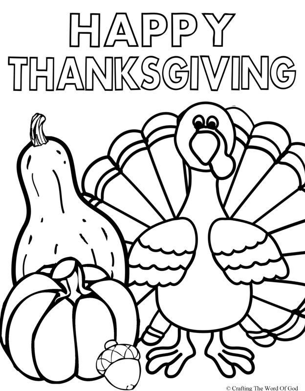 Thanksgiving Turkey To Color
 Happy Thanksgiving 2 Coloring Page Crafting The Word God