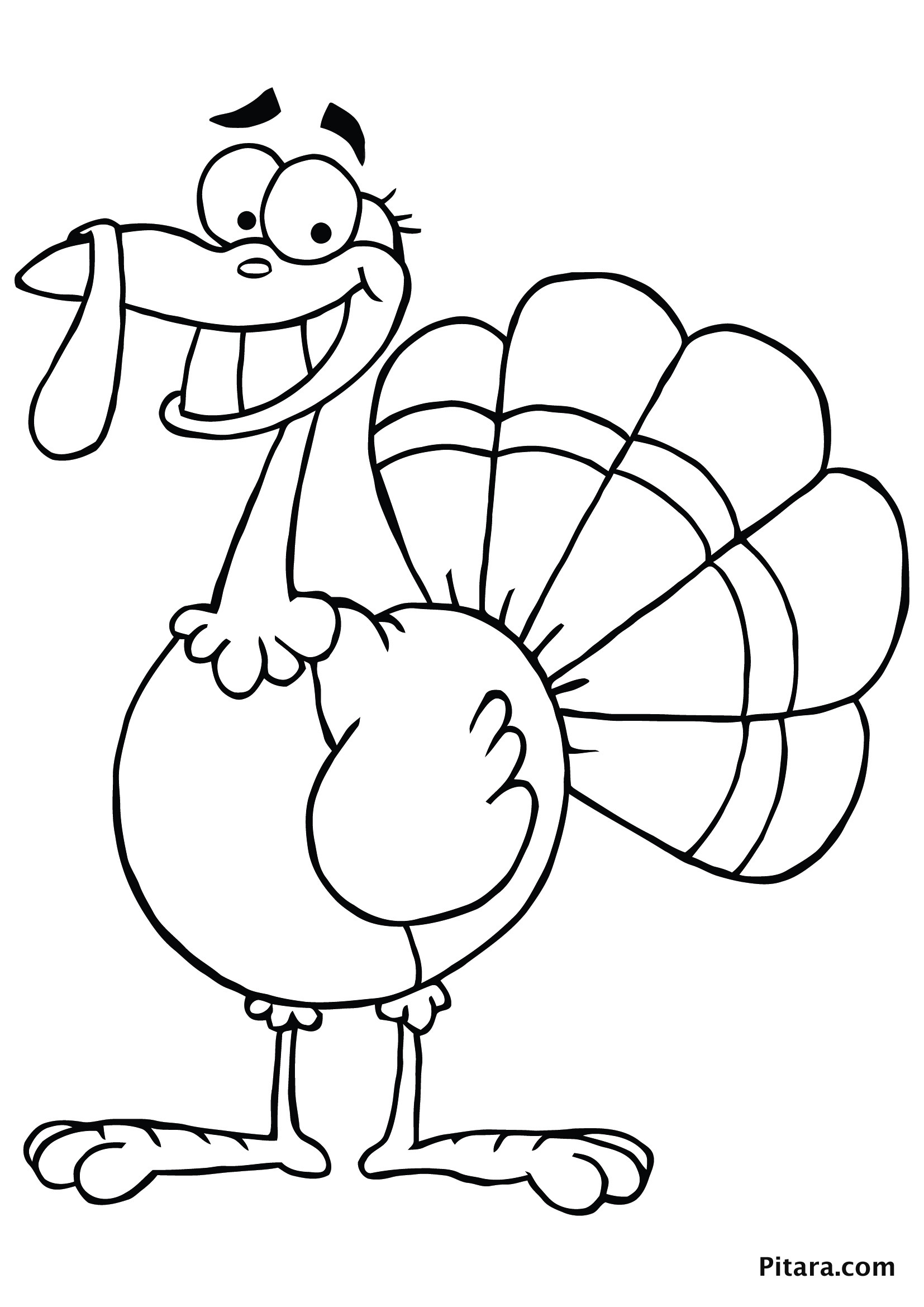 Thanksgiving Turkey To Color
 Turkey Coloring Pages for Kids