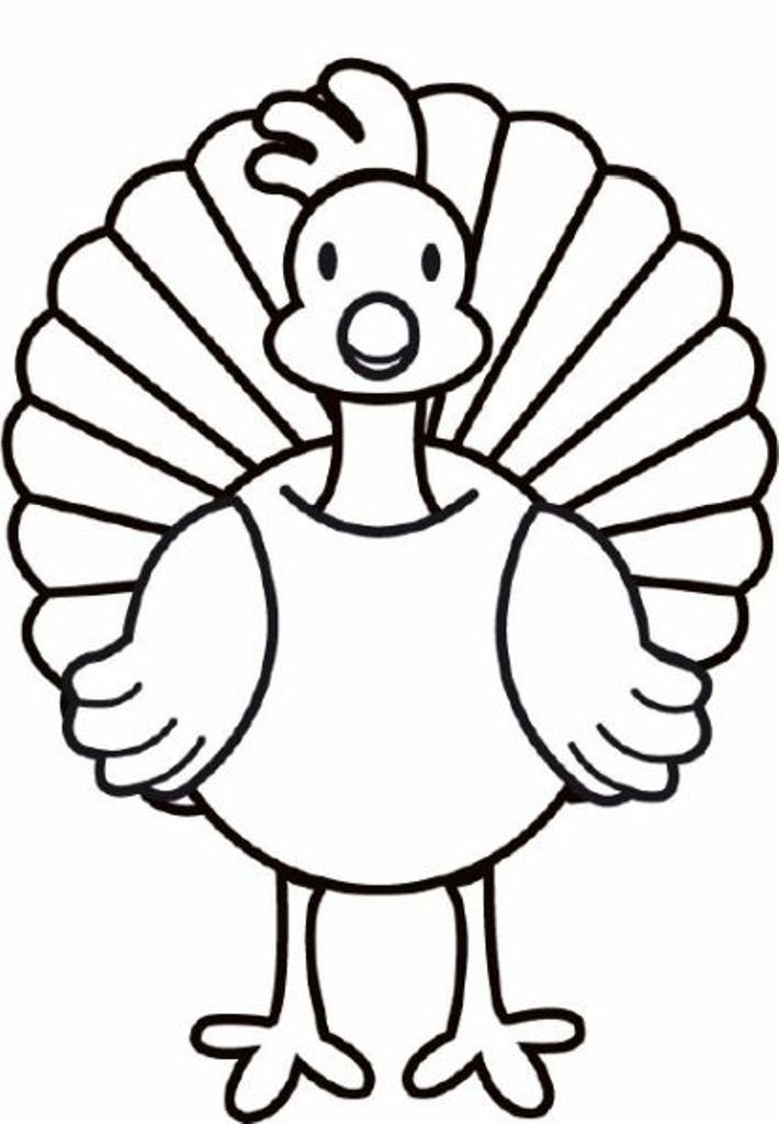 Thanksgiving Turkey To Color
 Printable Turkey Coloring Pages for Thanksgiving – Happy