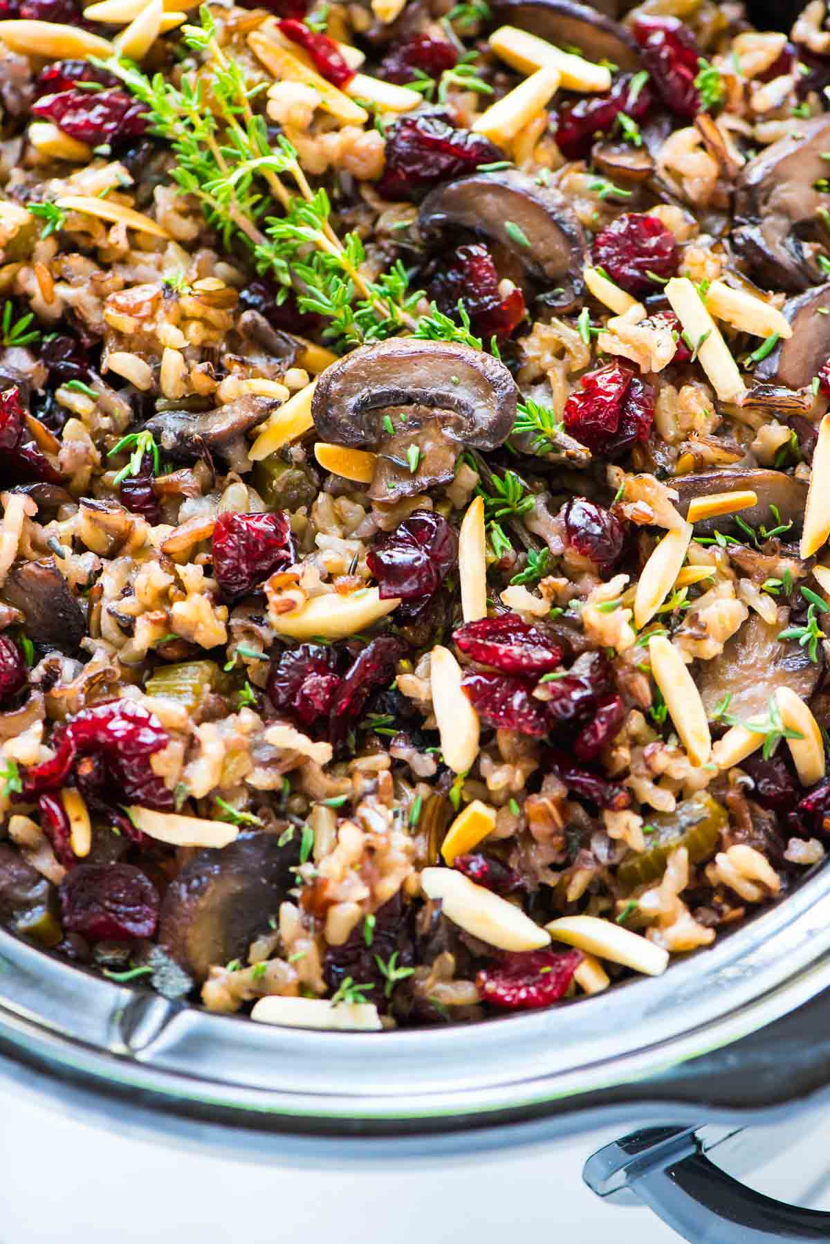 Thanksgiving Wild Rice Stuffing
 Crock Pot Stuffing with Wild Rice Cranberries and Almonds