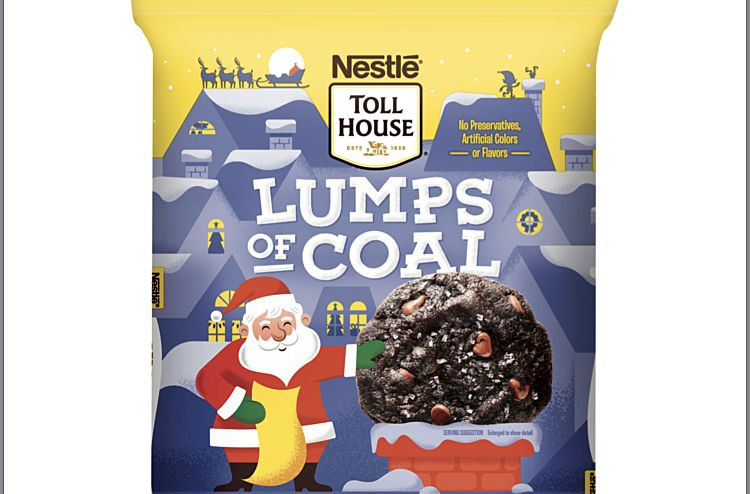 Toll House Christmas Cookies
 Lumps of Coal cookies are Santa approved for the holidays