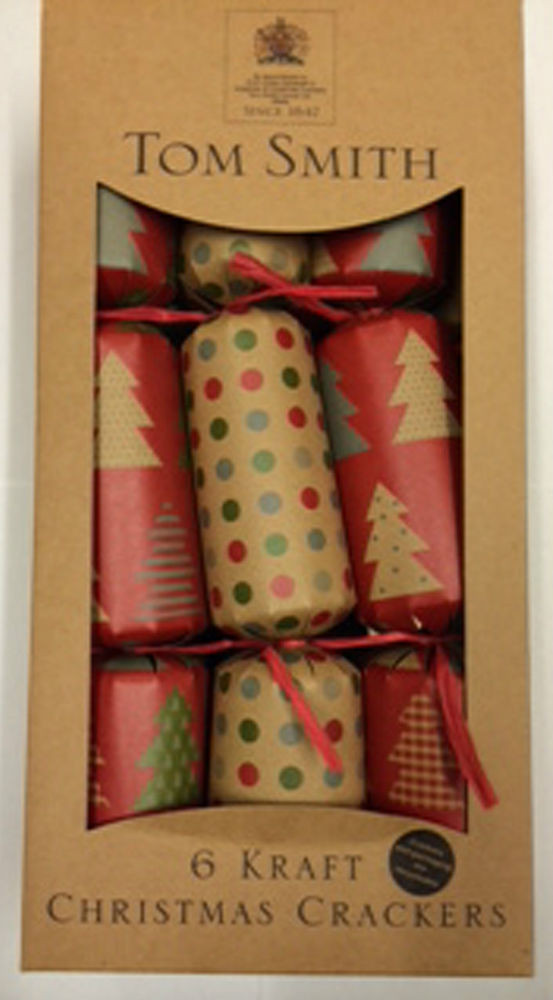 Tom Smith Christmas Crackers
 6 x 12 5" Traditional Tom Smith Christmas Crackers Kraft