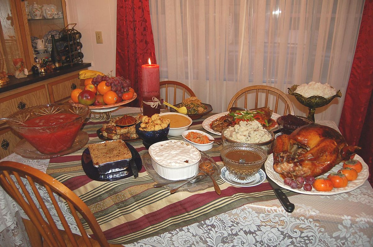 Traditional American Christmas Dinner
 Thanksgiving dinner
