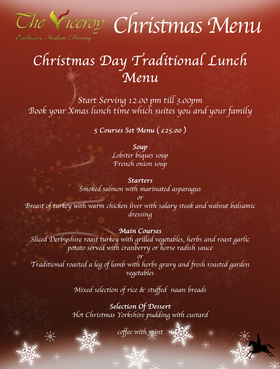 Traditional Christmas Dinner Menu
 The resource cannot be found