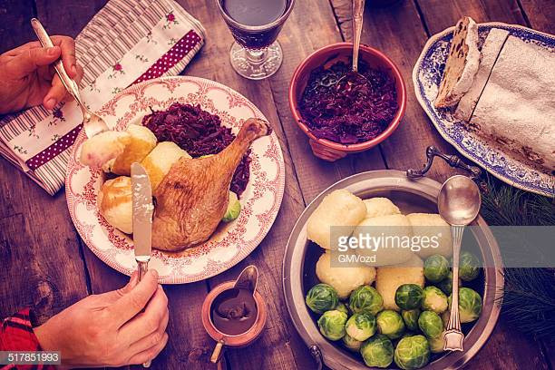 Traditional German Christmas Dinner
 Spit Roast Stock s and