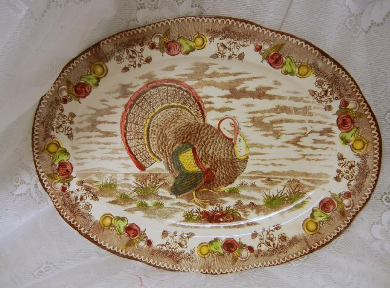 Turkey Platters Thanksgiving
 Vintage Thanksgiving Turkey Platter Betson s Japan