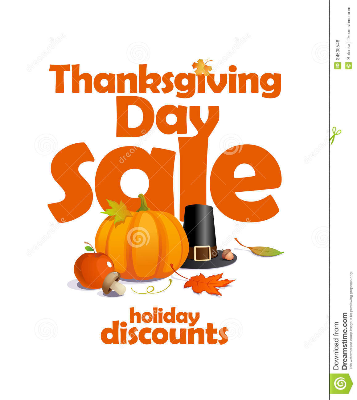 Turkey Sale For Thanksgiving
 Thanksgiving Day Sale Design Stock Vector Image