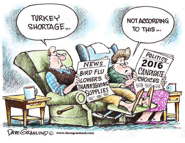 Turkey Shortage For Thanksgiving
 Dave Granlund – Editorial Cartoons and Illustrations