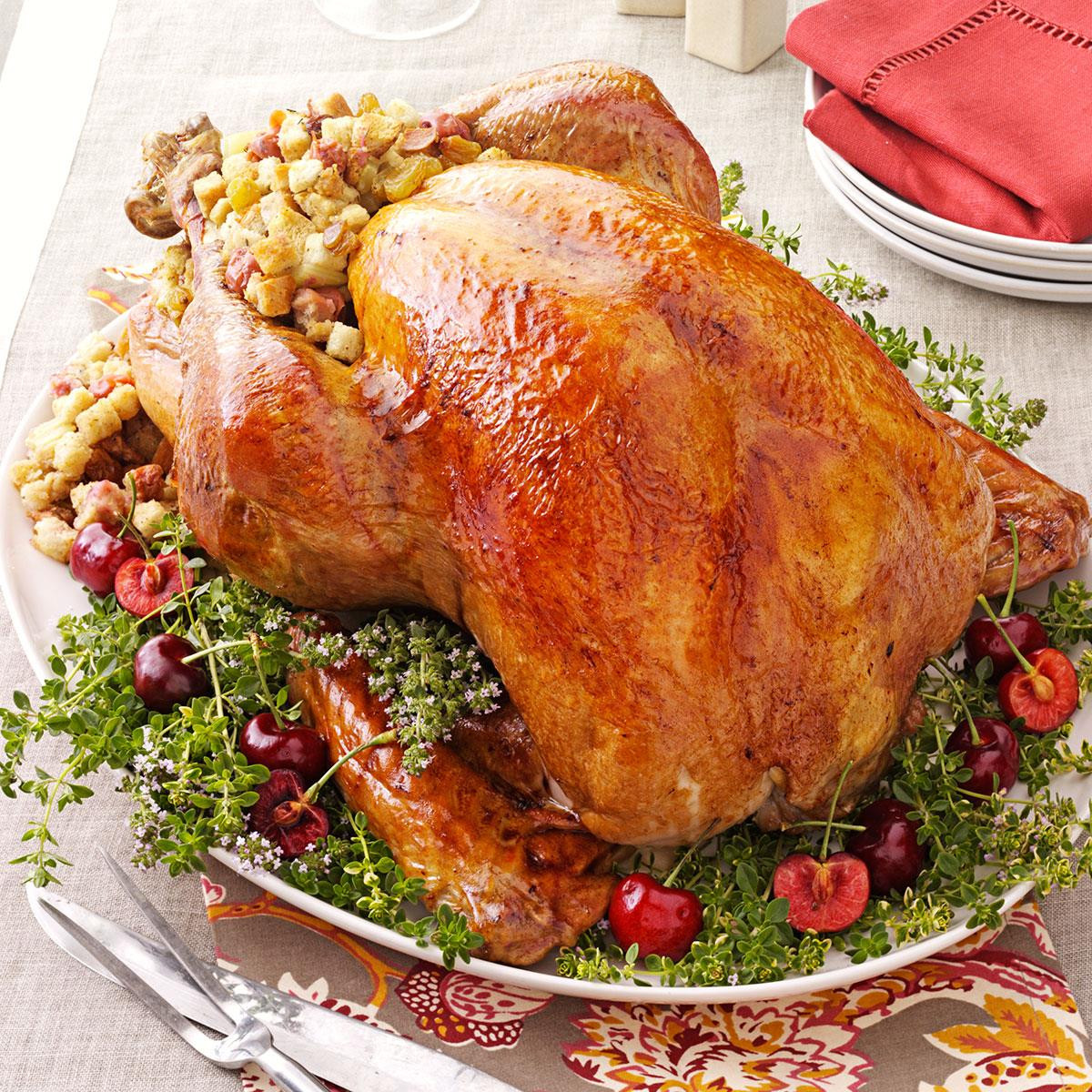 Turkey Thanksgiving Dinner
 Turkey with Cherry Stuffing Recipe