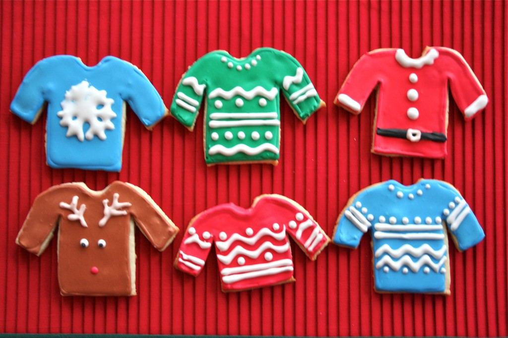 Ugly Christmas Sweater Cookies
 Reindeer and Ugly Sweater Sugar Cookies A Dash of Megnut