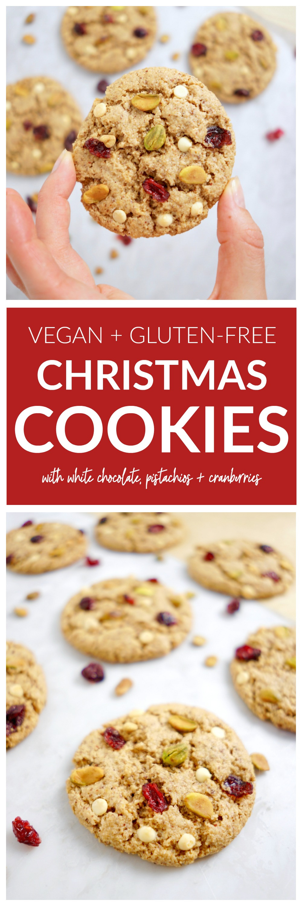 Vegan Gluten Free Christmas Cookies
 Vegan Christmas Cookies with White Chocolate Cranberry