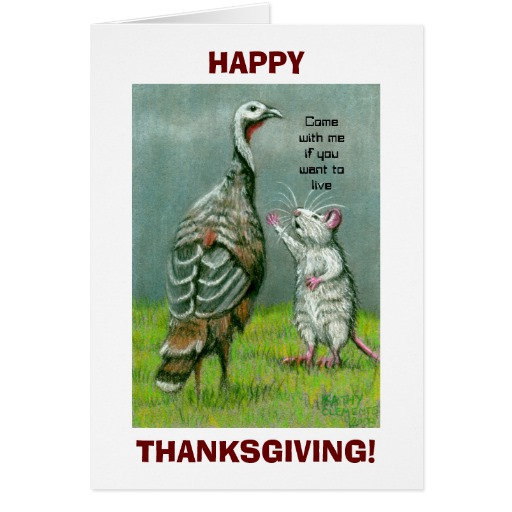 Vegan Thanksgiving Funny
 Thanksgiving Note Card funny ve arian