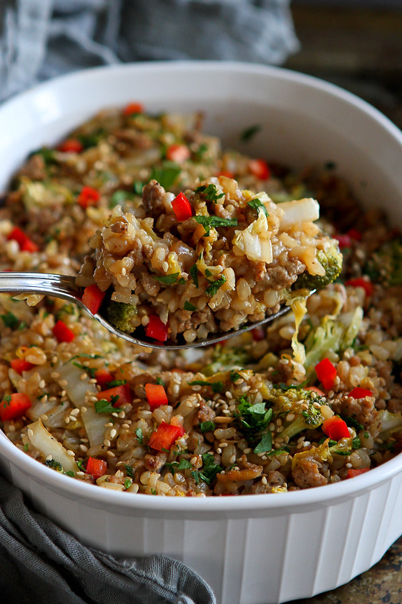 Vegetable Casserole For Thanksgiving
 Teriyaki Turkey Rice and Ve able Casserole Recipe