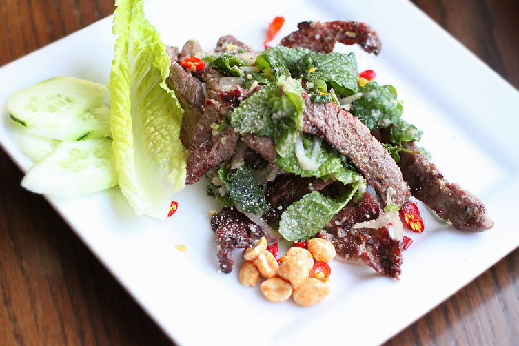 Waterfall Beef Salad
 Nam Tok Thai Waterfall Grilled Beef Salad Recipe on Food52