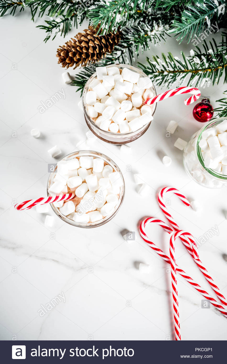 Why Are Candy Canes Associated With Christmas
 Peppermint hot chocolate with marshmallow and candy cane